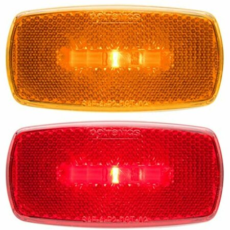 LASTPLAY Surface Mount LED Marker & Clearance Lights with Reflex - Black & Amber LA3567090